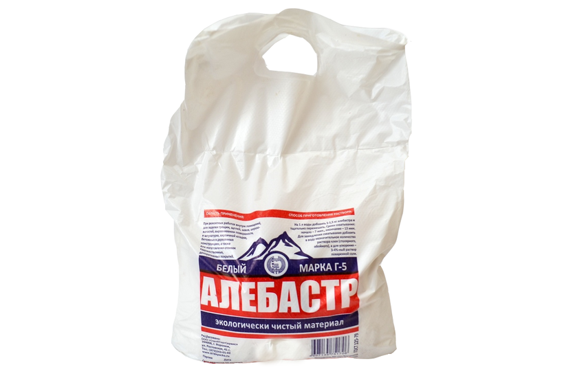 Алебастр белый (марка Г-5) 2 кг "ДИАНА" г.Воронеж