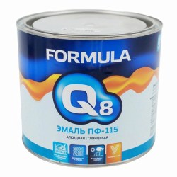 Эмаль ПФ115 белая.  1,9 кг "FORMULA Q8" 