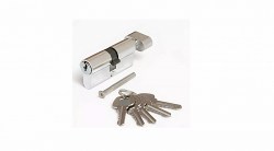 Механизм цилиндровый 70 мм Vanger EL-70-C-NI никель, ключ/вертушка, 5 англ.ключей,1 шт