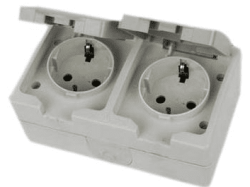 Розетка 2П+З открытой установки IP54 16А Вуокса SQ1803-0007 TDM 