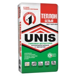 Штукатурка гипсовая "Юнис Теплон" белый 30кг